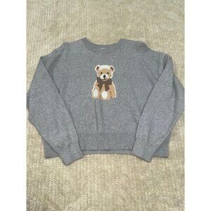 Gray cute teddy sweatshirt size large